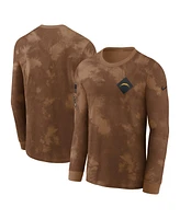 Nike Men's Brown Los Angeles Chargers Salute To Service Long Sleeve T-Shirt