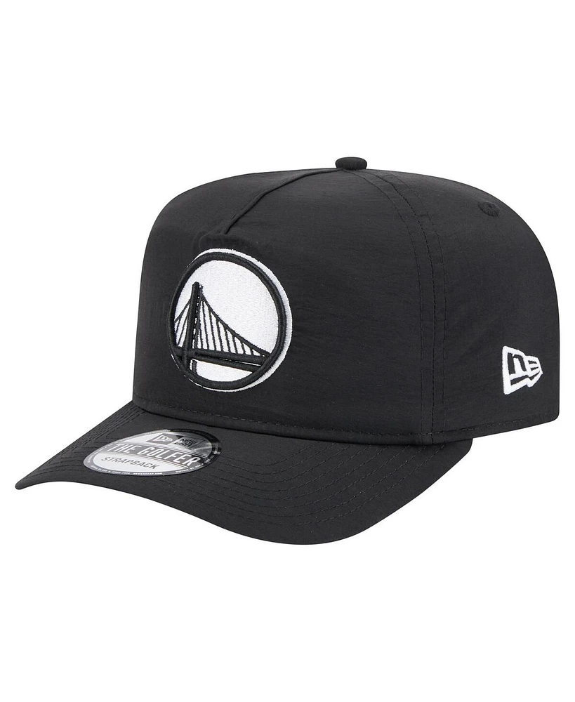 New Era Men's Black Golden State Warriors Injection Everyday Golfer Adjustable Hat