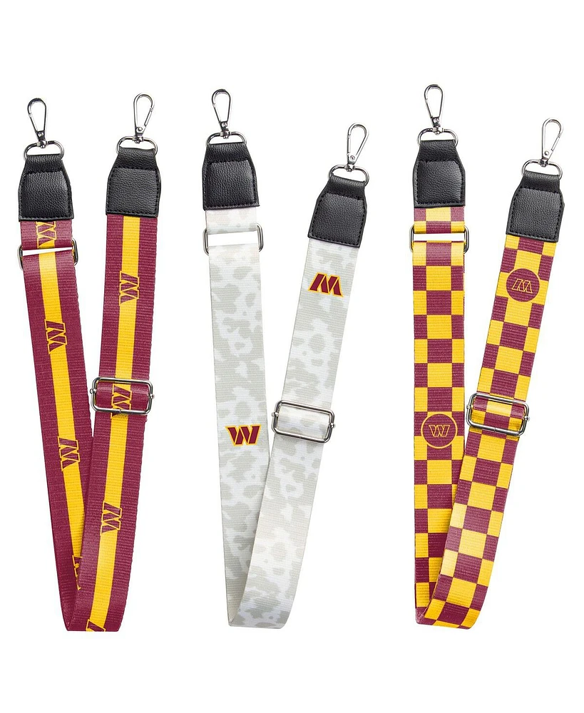 Logo Brands Washington Commanders 3-Pack Bag Strap Set
