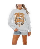 Gameday Couture Women's Gray Tennessee Volunteers Baseball Premium Fleece Drop Pullover Sweatshirt