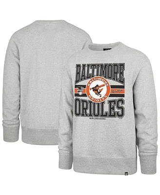 '47 Brand Men's Gray Baltimore Orioles Letters Headline Pullover Sweatshirt