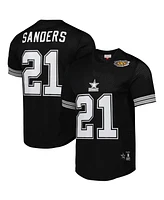 Mitchell & Ness Men's Deion Sanders Black Dallas Cowboys Retired Player Name Number Mesh Top