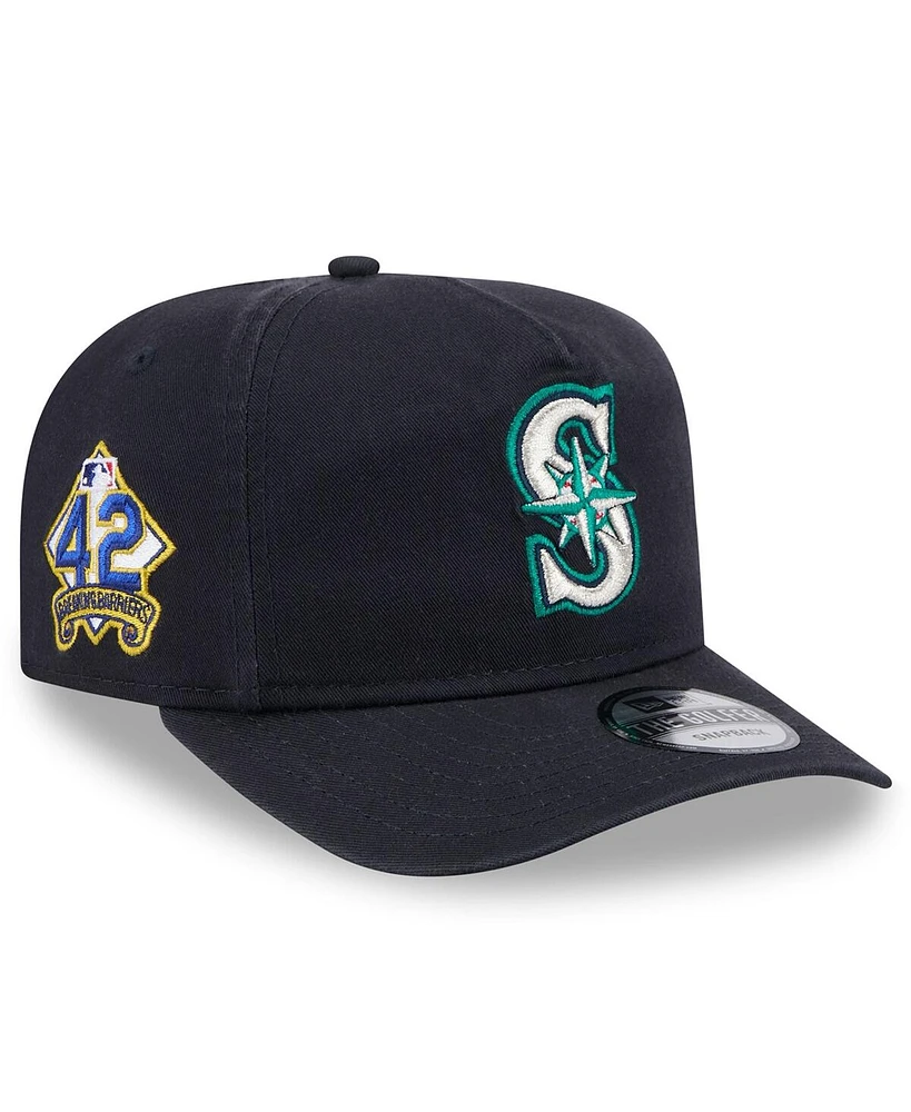 New Era Men's Navy Seattle Mariners 2025 Jackie Robinson Day Golfer Adjustable Hat