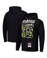 Mitchell & Ness Men's Black Pittsburgh Pirates Sidewalk Sketch Pullover Hoodie