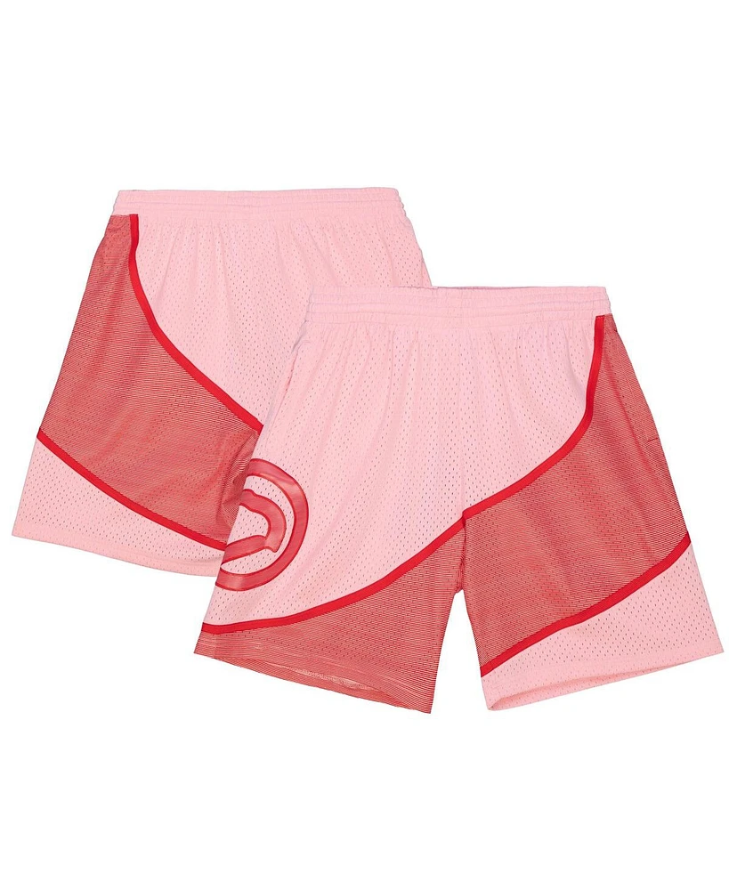 Mitchell & Ness Men's Red Atlanta Hawks 1986-87 Hardwood Classics Space Knit Swingman Shorts