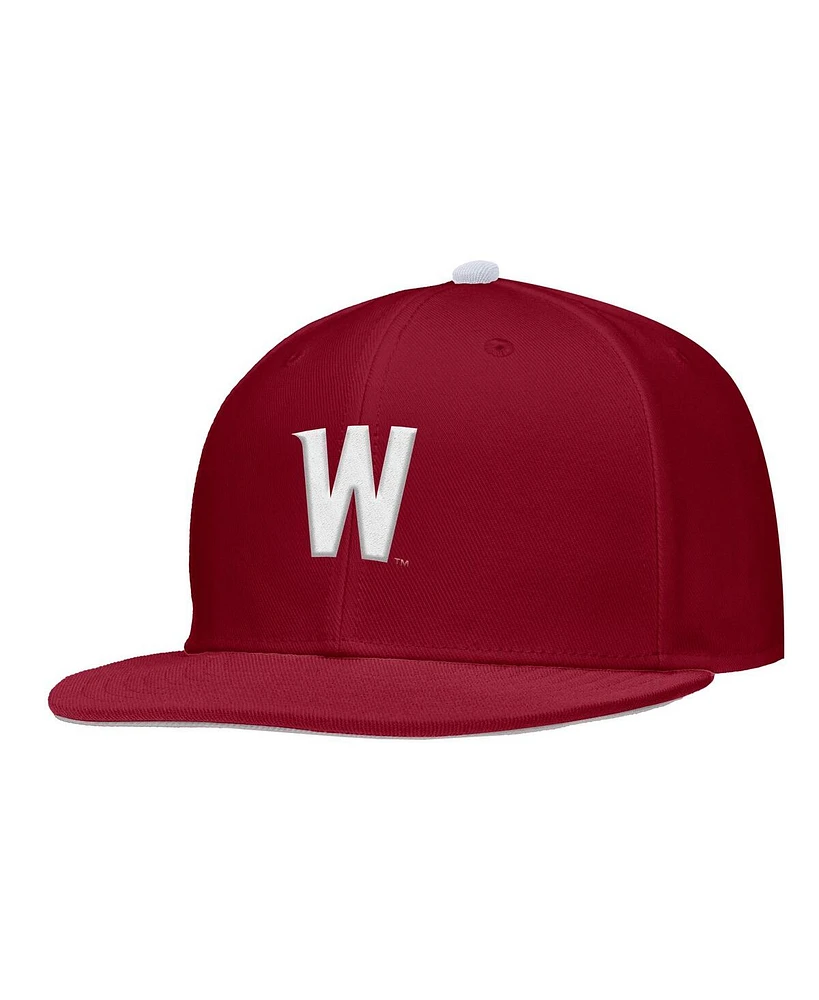 Nike Men's Crimson Washington State Cougars On-Field Baseball Performance Fitted Hat
