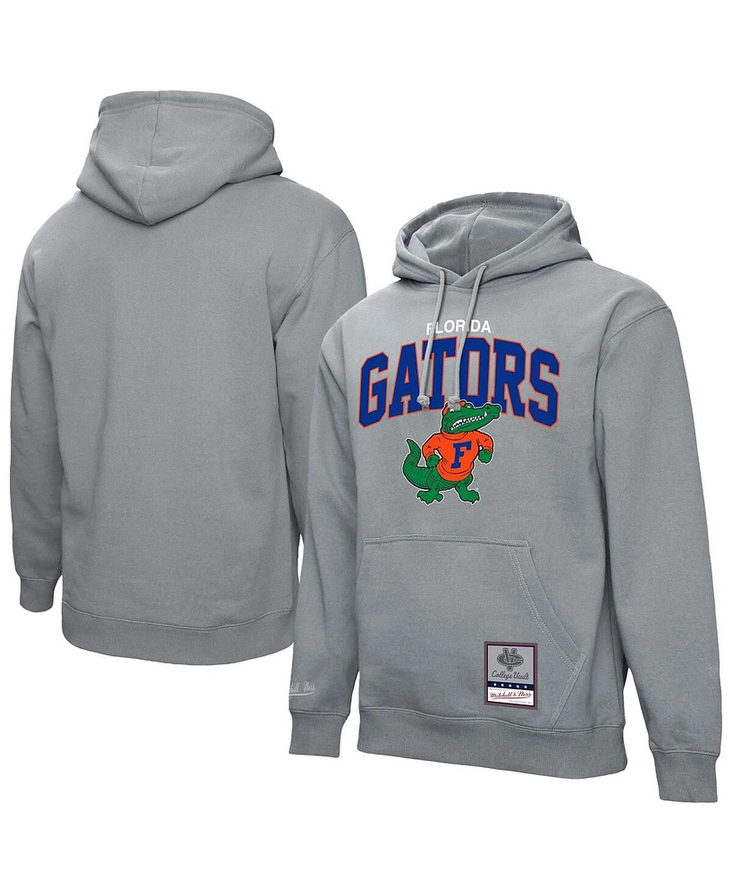 Mitchell & Ness Men's Heather Gray Florida Gators Classic Arch Pullover Hoodie