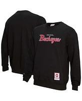 Mitchell & Ness Men's Black Ohio State Buckeyes Elite Script Pullover Sweatshirt