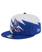 New Era Men's Royal New England Patriots Throwback Jagged 9FiFTY Snapback Hat