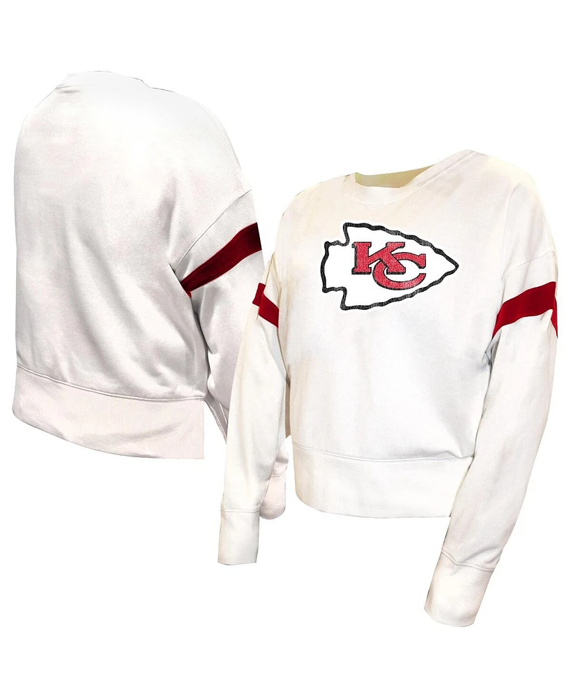 Fanatics Women's White Kansas City Chiefs Plus Fleece Pullover Sweatshirt