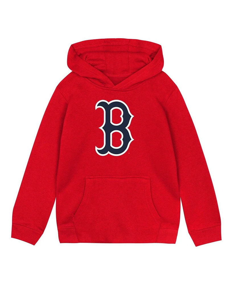 Outerstuff Toddler Red Boston Sox Primary Logo Fleece Pullover Hoodie