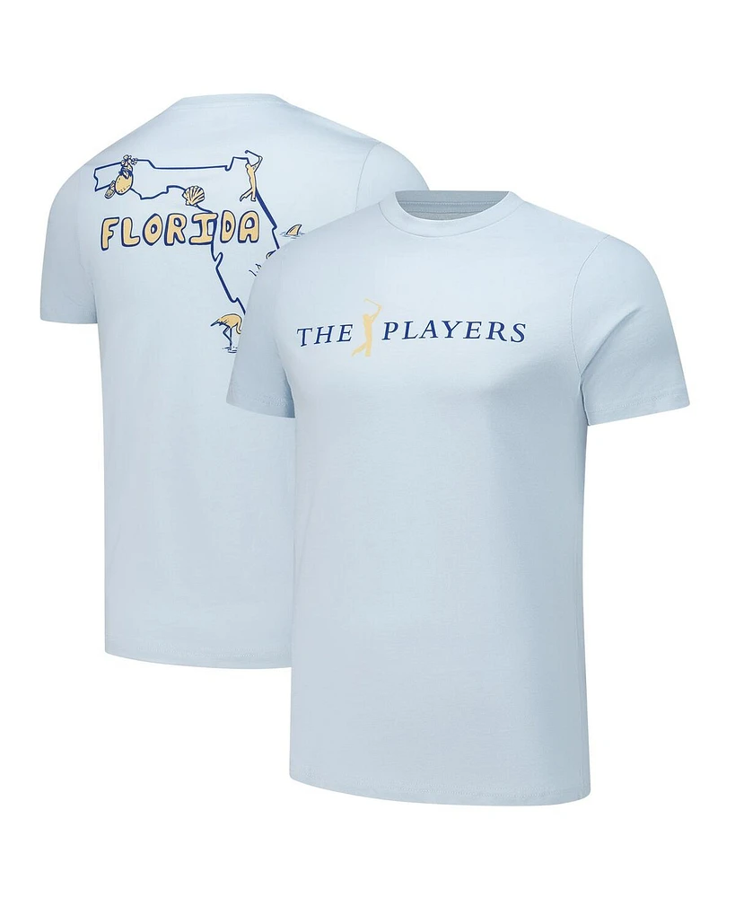 Flomotion Men's and Women's Light Blue The Players Florida Outline T-Shirt