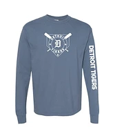 Soft as a Grape Women's Navy Detroit Tigers Pigment Dye Long Sleeve T-Shirt