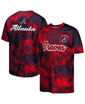 Outerstuff Big Boys and Girls Navy/Red Atlanta Braves Pinch Hitter T-Shirt