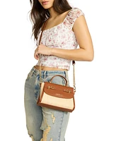 Madden Girl Allys Straw Top Handle Small Satchel Bag