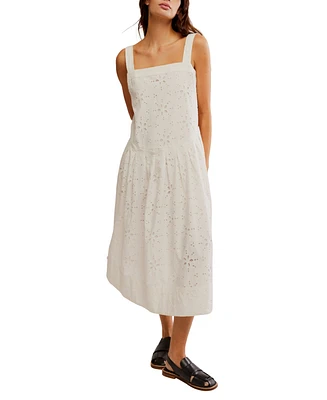 Free People Women's Primavera Cotton Eyelet Midi Dress