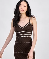Freshman Juniors' Sleeveless Crochet Midi Dress