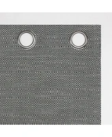Sarasi Contrast Tweed Magnetic Closure 100% Blackout Grommet Curtain Panel