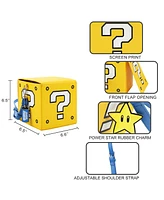 Super Mario Bros Question Mark Block 6.5" Novelty Crossbody Bag