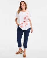 Style & Co Plus Printed Crewneck Graphic T-Shirt