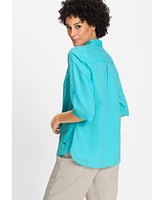 Olsen Women's Rolled Sleeve Tab Shirt