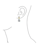 Bling Jewelry Classic Simple Cubic Zirconia Teardrop Cz Dangle Drop Earrings Gold Plated .925 Sterling Silver