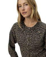 Sanctuary Women's Must-Have Animal-Print Long-Sleeve Cardigan