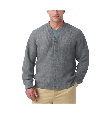 KingSize Big & Tall Shaker Knit V-Neck Cardigan Sweater