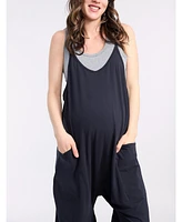 Motherhood Maternity Sleeveless Relaxed Fit Jumpsuit