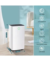 Zafro Dehumidifier for Bathroom & Basement & Bedroom & Room with Drain Hose, 1,500 Sq. Ft Dehumidifiers with Auto or Manual Drainage, 3 Working Modes/