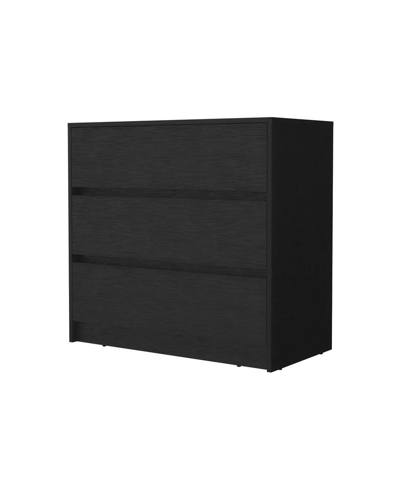 Manufactured Wood 3-Drawer Handle-Free Dresser