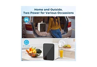 Zafro 10L mini fridge features a compact design, ideal for storing cosmetics, skincare, snacks, or drinks. It includes a dimmable Led light mirror for