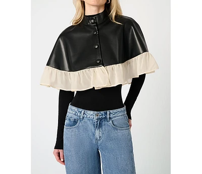 WeWoreWhat Women's Ruffle Cropped Cape