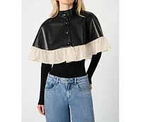 WeWoreWhat Women's Ruffle Cropped Cape