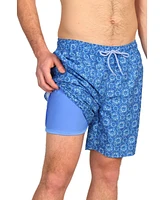 Tailorbyrd Men's Tie Dye Bursts Swim Shorts