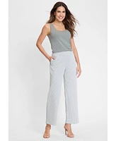 Olsen Women's Anna Fit Stretch Seersucker Pant