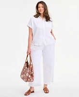 Style & Co Plus Button-Front Short-Sleeve Shirt, Exclusively at Macy's