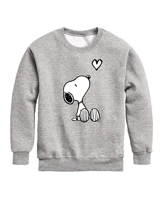 Hybrid Toddler Boys Peanuts Snoopy Heart Graphic Sweatshirt
