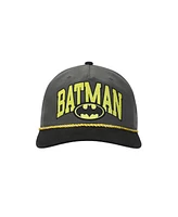 Dc Comics Men's Batman Embroidered Logo Adult Black Retro Grandpa Snapback Hat