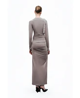 Nocturne Women's Metal Buckle Detailed Maxi Dress