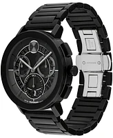 Movado Men's Bold Evolution 2.0 Swiss Quartz Chrono Ionic Plated Black Steel Watch, 42mm