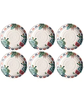 TarHong Desert Succulent 6-Pc. Dinner Plates, Service For 6