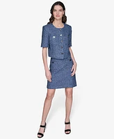 Karl Lagerfeld Paris Women's Embellished Cropped Jacket