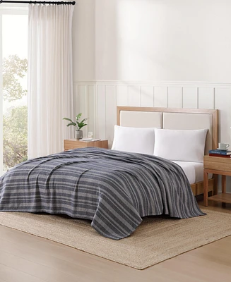 Tommy Hilfiger Harbor Stripe Cotton Yarn Dyed Blanket