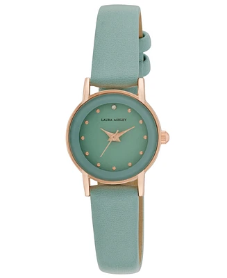 Laura Ashley Women's Quartz Green Leather Watch, 24mm