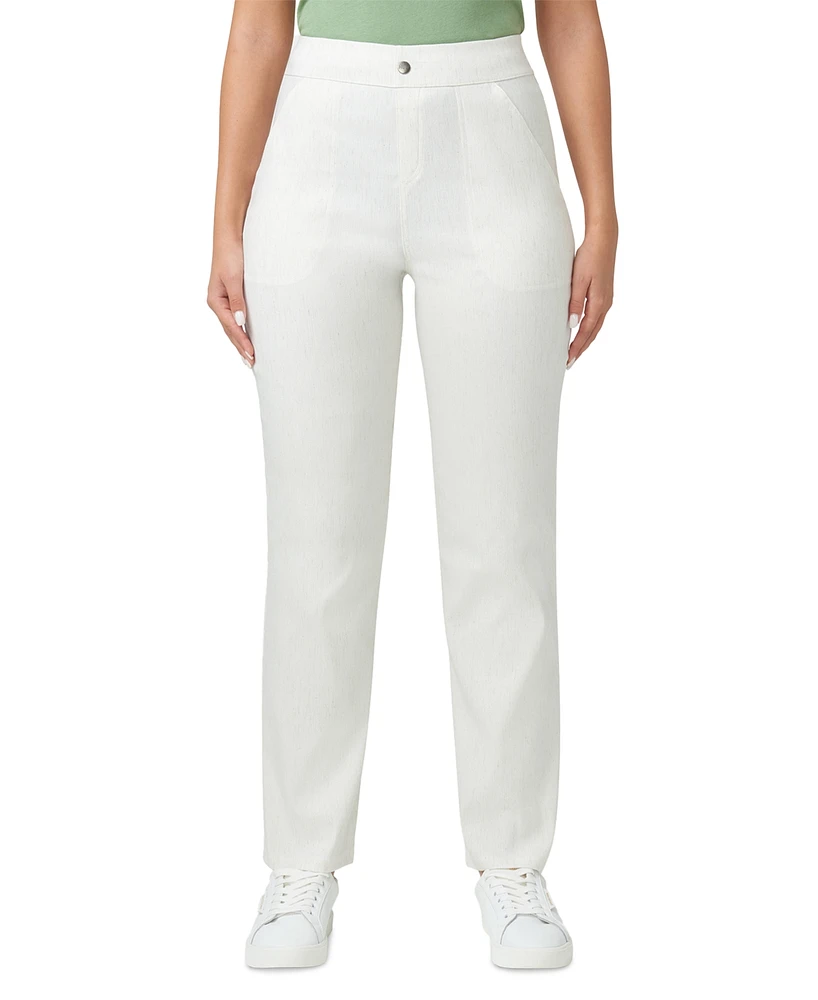 Hue Women's High-Rise Straight-Leg Pull-On Pants
