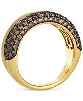 Le Vian Chocolatier Chocolate Diamond Pave & Polished Band (1-1/4 ct. t.w.) in 14k Gold