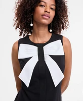 Karl Lagerfeld Paris Women's Bow-Front Scuba-Crepe Sheath Dress