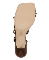 Schutz Women's Kaya Straw Mid Stiletto Heel Sandals