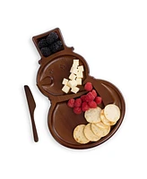 Toscana Reversible Snowman Sectioned Serving Tray, Set of 2